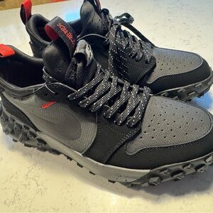 Jordan Black and Gray Men's Sneakers